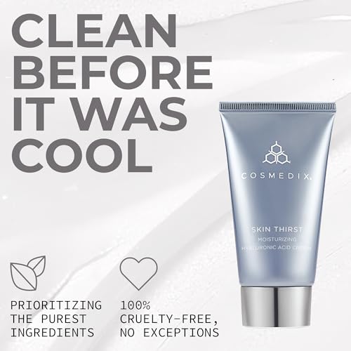 AmazonUs/I2QB3 COSMEDIX Skin Thirst Hyaluronic Acid Moisturizer Face Cream - Hydrating Face Lotion & Make Up Primer for Pores, Wrinkles & Fine Lines - Daily Facial Skin Care for Softer, Smoother & Vibrant Skin