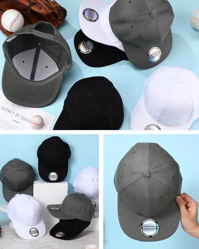 Image of 15 Pack Snapback Hats for Men Hip Hop Style Solid Baseball Hats Adjustable Snapback Cap Flat Brim Baseball Caps