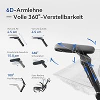 SIHOO B300 Pro Bürostuhl Ergonomisch mit 4D-verstellbare Lendenwirbelstütze – Ansicht 9