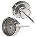 REOTEMP AA025CF43 Stainless Steel 3A Sanitary Bi Metal Thermometer, 2-1/2" Stem, 3" Dial, 0 to 200 Degrees F, Back Mount