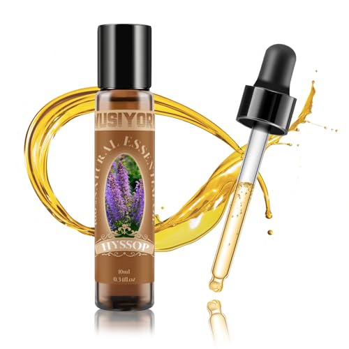 wusiyork Hyssop Essential Oil 10ML - 100% Pure and Natural Therapeutic Grade Oils for Aromatherapy Diffuser - 0.34 Fl Oz/Hyssop