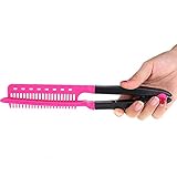 Form Friseur Kleid Kamm DIY Haar Haar V Styling Haarglätter Salon Beauty Tools (Black, One Size)