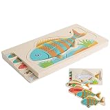 LOVEMETOO Montessori Rompecabezas clasificador de formas, rompecabezas Montessori, juguete educativo para preescolar, regalo para niños y niñas a partir de 3 años Gimocool