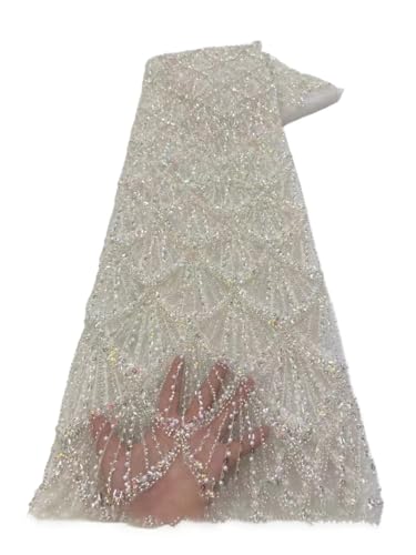 Tela lentejuelas con cuentas pesadas evita transparencias aburridas en tu vestido de novia