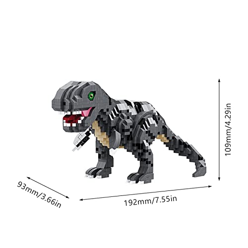 Larcele Micro Building Blocks Dinosaur Set, DIY Mini 3D Building Toy Bricks,1008 Pieces KLJM-06 (Tyrannosaurus Rex, Model 18398) - Image 3