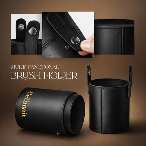 CELIMAIT Makeup Brushes Set with Travel Case, Soft Synthetic Bristles Makeup Brush Kit for Foundation Powder Blush Eyeshadow Concealer, Face Eye Brushes for Daily Use Travel Beginner Friendly, 12PCS