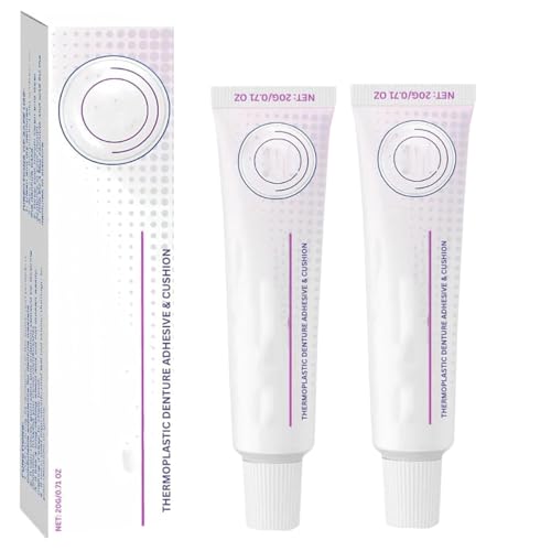 Adesivo dentale originale, Adesivo dentale termoplastico, Fissativo per protesi, Kit reline in silicone per denti finti per la riparazione dei denti (2 pcs)