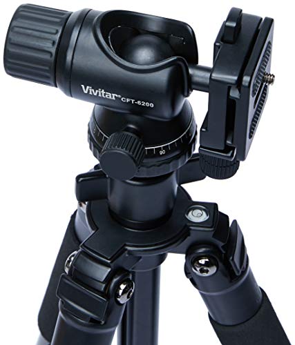 Tripé Profissional em 3 Seções com Ajuste de Altura até 1.57 m, Vivitar