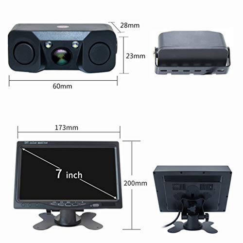 GARNECK Sensor de estacionamento, câmera de ré, câmera de ré, sistema de radar de reserva para camin