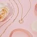 Layered Necklaces for Women,14k Gold Plated Dainty Stackable Choker Necklaces for Women,Trendy Layering Circle Paperclip Chain Pendant Jewelry Set Gifts