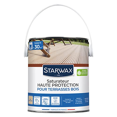 STARWAX Saturateur Terrasses et Bois Extérieurs 2,5L