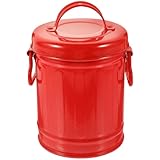 PRETYZOOM Kleiner Mülleimer und Stiftehalter aus Eisen mit Deckel Aufbewahrungseimer für...