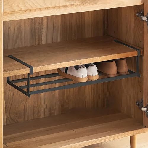 Cesta de Almacenamiento Extensible Debajo del Estante,Almacenamiento de zapateros Extensible,Estantes Colgantes Debajo de los gabinete,para Armarios de Cocina Armario ropero Escritorio