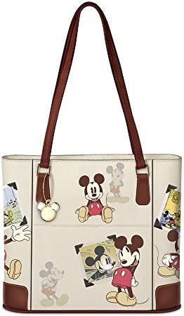 The Bradford Exchange Disney Retro Mickey Mouse Handbag  Officially licensed Disney ladies' shoulder bag featuring vintage-style Disney artwork and Mickey Mouse charm. Exclusive to