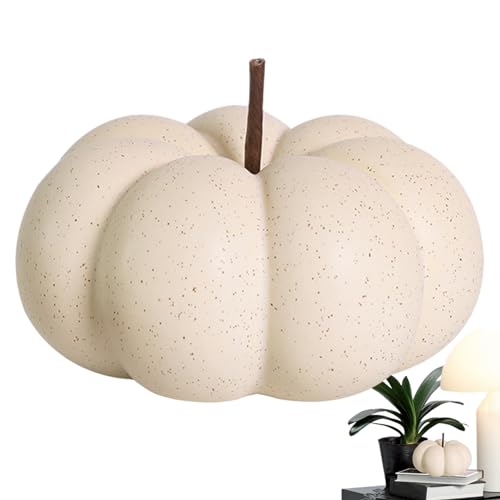 Aizuoni Calabaza de cerámica, decoración de Calabaza de cerámica | Calabazas rústicas de Granja,Inicio Mantel Decoración Calabazas para Halloween Árbol de otoño, árbol de Navidad, Fiesta navideña