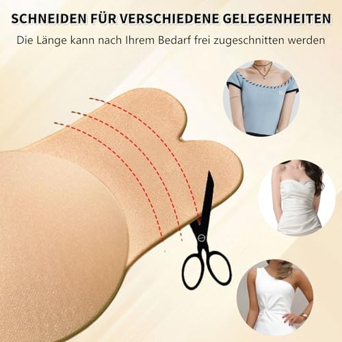 Unsichtbarer Klebe BH Push-Up, Rückenfrei & Trägerlos, Nacktfarbe Größe M B-Cup, Hautfreundlich Wiederverwendbarer Sticky Bra für Damen, Ideal Passend Zu Hochzeitskleid, Abendkleid Und Festlicher