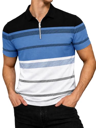Image of EYEBOGLER Polo T-Shirt for Men || Half Sleeves Neck Polos Men's T-Shirt || Striped Polo || Packs Also Available