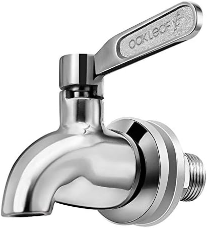 Beverage Dispenser Replacement Spigot,Oak Leaf Stainless Steel Spigot Polished Finished, Dispenser Replacement Faucet