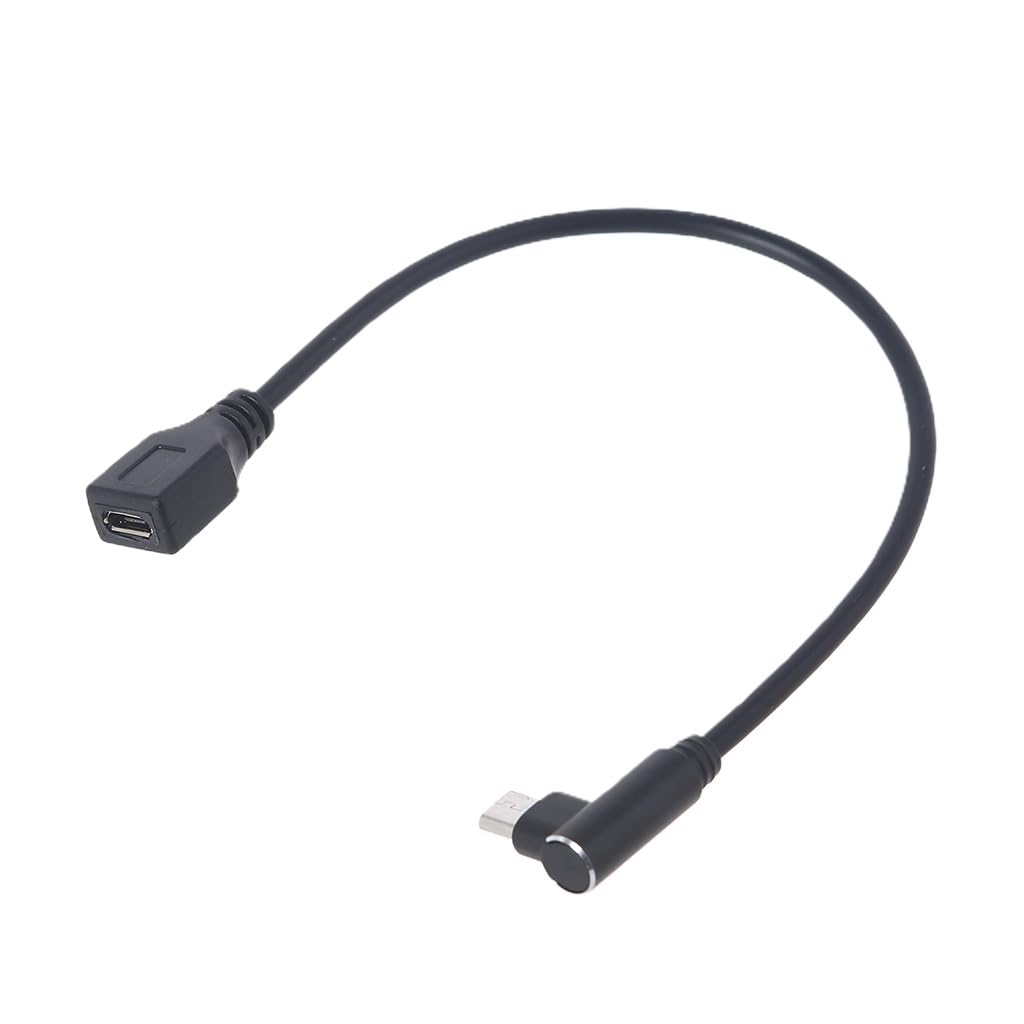 Fentency 90 Degree USB Male to Female Extension Cable Cord for Cellphone Tablet and more
