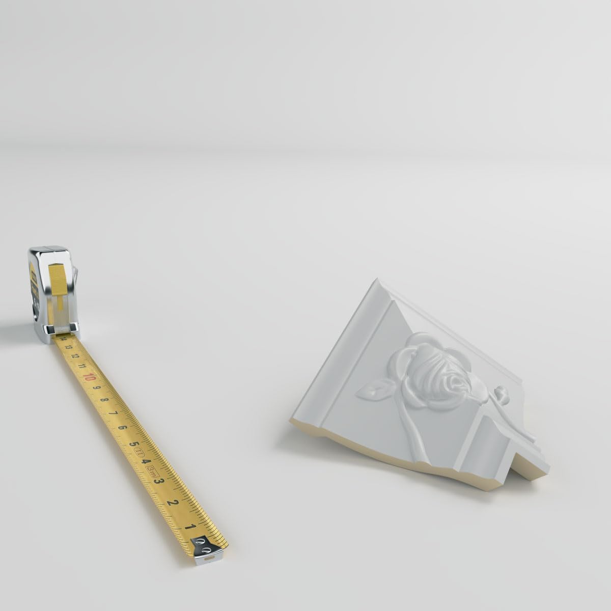 Ekena Millwork MOC03X03BU-CASE-4 Outside Corner for Moulding MLD03X03X05BU (4-Pack), 3 3/4"P x 3 1/4"H, Primed, 4 Pack