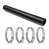TKKEUEP Gasoline Fuel Filler Neck Hose with 4 Hose Clamps,1 1/2 inches Inside Diameter Fuel Hose, Reinforced Gas tank filler hose (straight, 1 1/2' ID 15 7/8' Long)