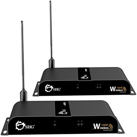 SIIG 1080P Wireless HDMI Extender Kit with IR Remote Control - 165 Feet (50m) HDMI 1.3 HDCP 1.2 - 2.4Ghz Signal - Wall Mountable - Version 2.0 With Wi-Fi Extension Antenna