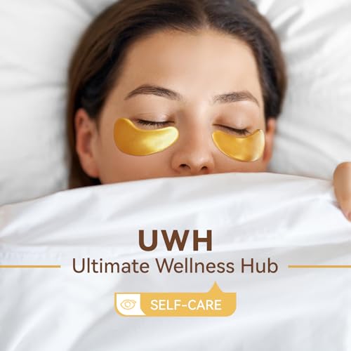 UWH 30P Under Eye Patches for Dark Circles and Puffy Eyes | Infused Gel Under 24K Gold Eye Masks for Skin Care of Puffiness & Eye Bags Treatment for Women Ideal for Beauty Care (30 Pairs, 24K Gold) - Image 6
