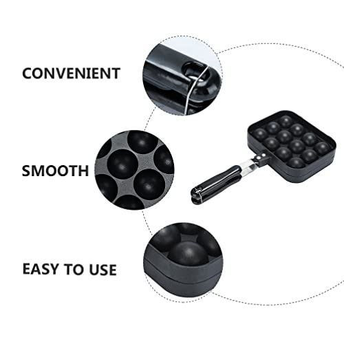 Yardwe Máquina de Waffle Com Alça Hong Kong Estilo de Bolha Máquina de Waffle Molde Pote Bolha Vara