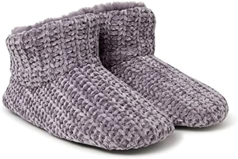 Dearfoams Women's Chenille Bootie Slipper, Excalibur, X-Large | Image 2