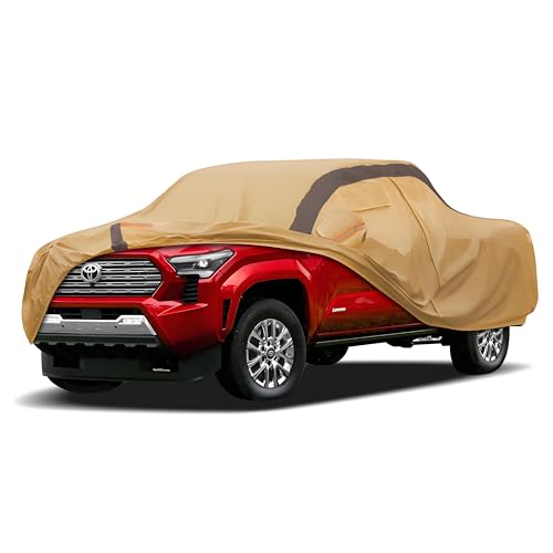 FSGRICH Tacoma Car Cover Waterproof All Weather Compatible with Toyota Tacoma 2005-2024 Outdoor Anti-UV Sun Rain Protection Full Exterior