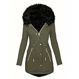 Generisch Damen Wintermantel Warmer Steppmantel lang mit Kapuze und Taillengürtel Daunenmantel Winterjacke Jacke Mantel Daunenjacke Steppjacke Parka Winterparka,Wintermantel Lang Damen