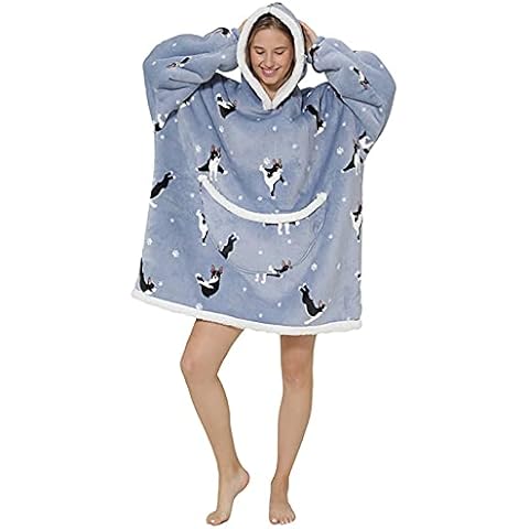 Pterygoid Oversized Blanket Hoodie, Wearable Blanket Sweatshirt Hoodie for Women and Men, Soft Sherpa FLeece Giant Hooded Oversized Double Plush Hooded Top with Warm Front Pocket, 3XL-5XL Cover