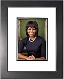 Official portrait of First Lady Michelle Obama Photograph from 2013 in a Smooth Black Frame with...