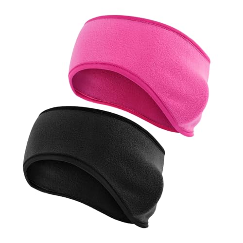 CONGARTENO Warm Headbands Set 2 Pcs Ear Warmer Headband Stretchy Material for Snowboarding Skiing Outdoor Activities