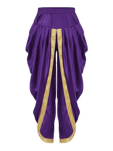 Hansber Kids Boys Casual Baggy Pants Satin Dhoti Trousers Halloween Carnival Theme Party Pants