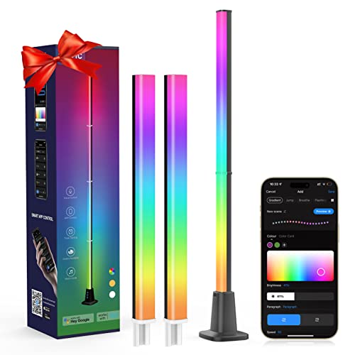 SUPPOU Barre LED Smart,RGB WIFI Intelligent Lampe,16.7 Millions de Couleurs Multi-Mode,Lightbar TV Rétroéclairage Lampe de jeu Synchronisation,Compatible avec Alexa et Google Assistant Cover