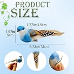 LWINGFLYER 4Inch Fake Birds Clip on Bird Ornaments for Crafts Christmas Tree Decoration Wreaths Decor Floral Arrangements, 12pcs Artificial Simulation Foam Feather Birds - Image 3