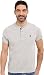U.S. Polo Assn. Men's Slim Fit Textured Henley T-Shirt, Light Heather Gray, Large