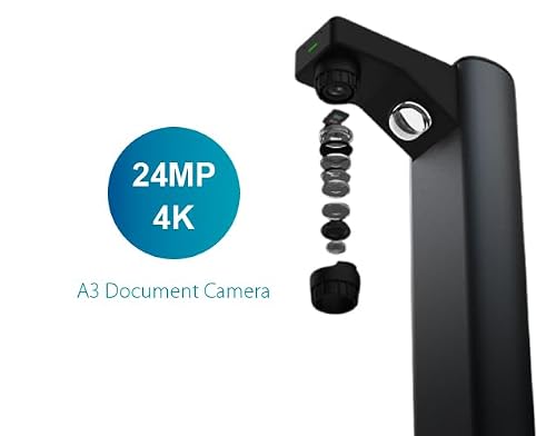 IRIScan Skaner dokumentów biurowych, skaner książek - v7bus:4K UltraHD, 24MP, 600dpi, przenośny skaner, wizualizacja, OCR, spłaszczenie AI, skanowanie samochodowe, usuwanie palców, darmowy edytor PDF