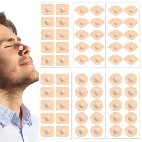 Tiras Nasales Magneticas,60 PcsNasal Strips Magnetic,Dilatador Nasal Magnetico,Sin soporte magnético, compatible con la mayoría de tiras nasales magnéticas (Cuadrado+Círculo+Abbanico)