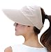 HindaWi Sun Hat Sun Hats for Women Wide Brim UV Protection Summer Beach Packable Visor Beige