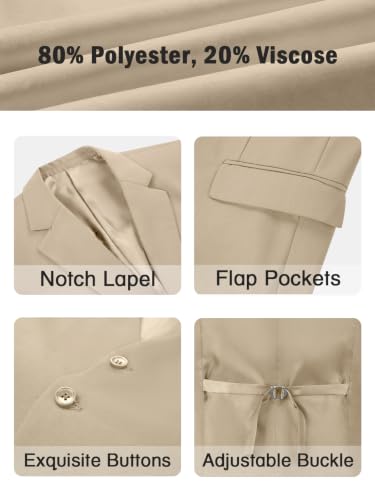 Image of WOMS Men's 3 Piece Suit Slim Fit,Mens Wedding Suit Groom Prom Tuxedo