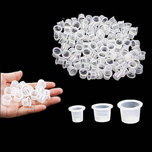 Jconly Tattoo Ink Caps - 300Pcs Mixed Disposable Plastic Pigment Tattoo Ink Caps Cups for Tattoo Ink, Tattoo Supplies(Small#8,Medium#11,Large#15) … ……