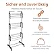 Amazon Basics Turm-Wäscheständer für innen mit faltbaren Flügeln, Garten, Grau, 4-stufig, 126 x 64 x 173 cm (L x W x H)