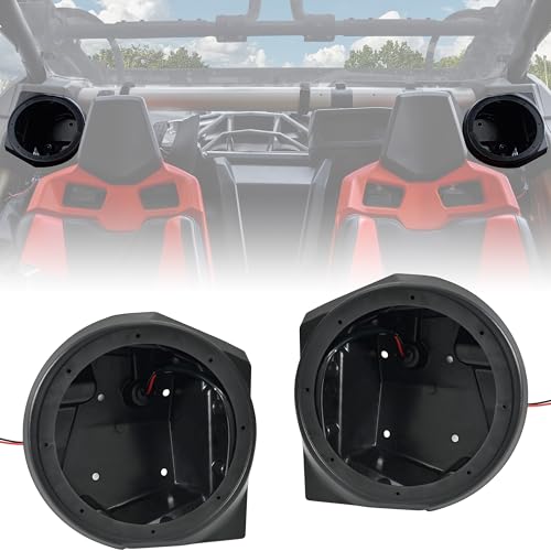 SAUTVS One Pair Rear Seat 6.5 Speakers Pods Waterproof Dustproof Speakers Panels Enclosures Holder for Can-Am Maverick X3 XDS XRS MAX Turbo RR 2017-2026 Accessories
