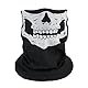 Sibba Motorrad Schädel Gesichtsmaske Gesichts Totenkopf Maske Face Shield für Motorradfahren Halloween Atmungsaktiv Hals Gaiter Kopfbedeckung Sturmhaube Bandana Halstuch Outdoor Fahrrad Ski Radfahren