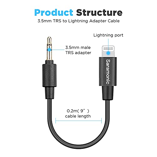 Male Lightning Microphone Adapter Cable 