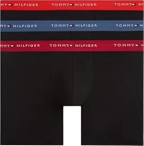 Tommy Hilfiger Herren 3p Boxer Brief Wb Um0um03874 Boxershorts, Blue (Fre Rd/Ae Sea/Ras Ju), L