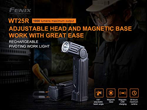 Lampe magnétique Fenix WT25R avec tête orientable 1000 lumens