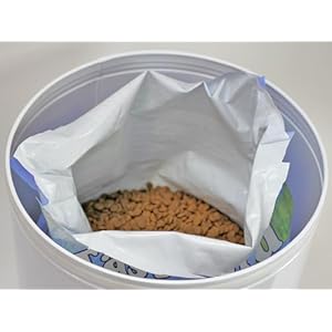 Midlee metal dog food storage container  large  up to 40lbs  decorative pet food holder   cucciolini doodles